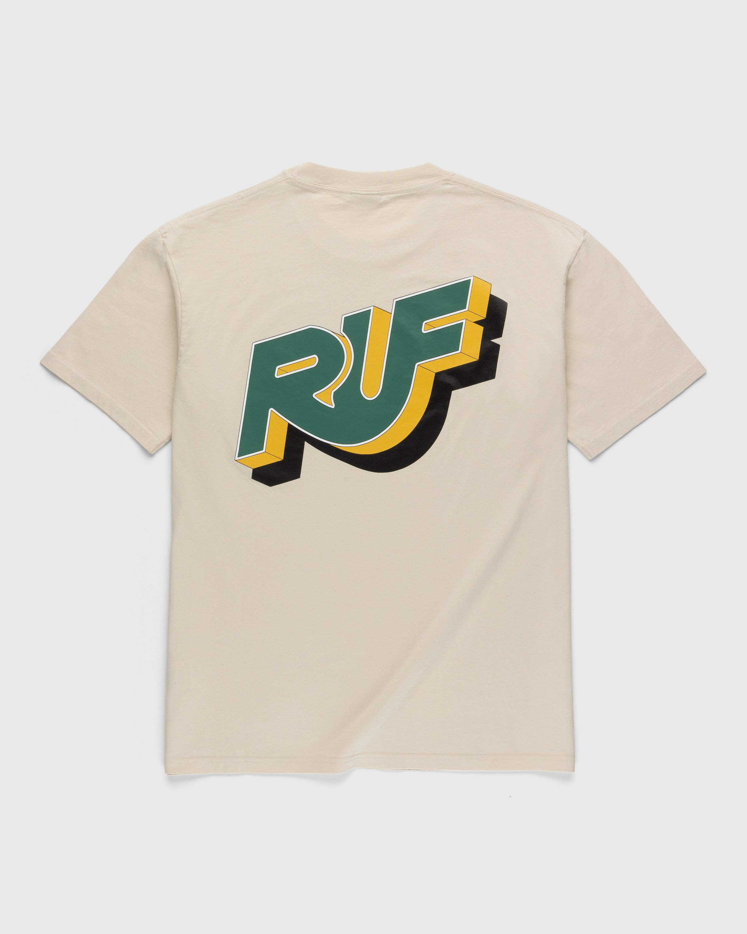RUF x Highsnobiety - Shadow Logo T-Shirt Eggshell - Clothing - Beige - Image 1