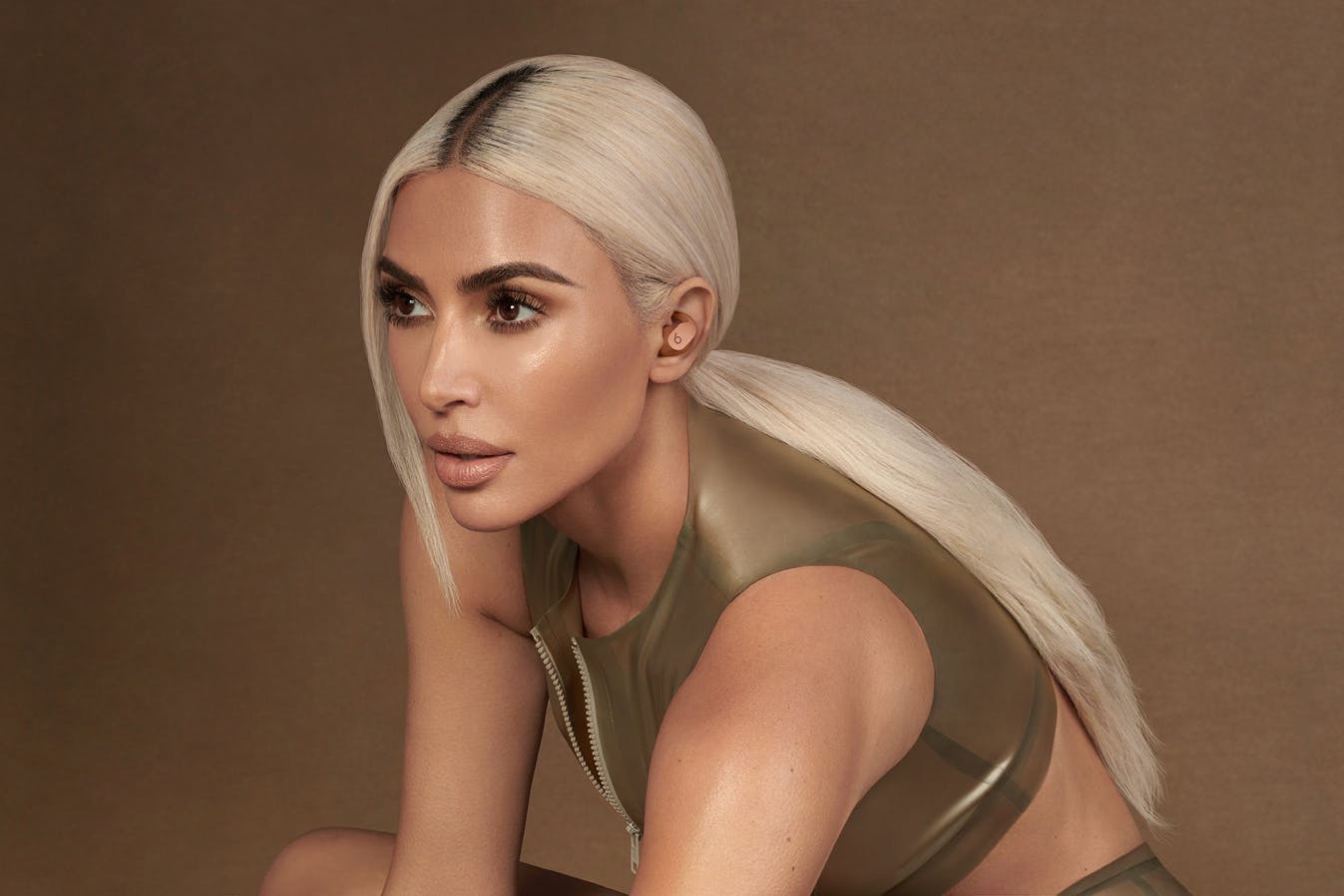 Kim Kardashian's Beats Earbuds Match Her SKIMS Color Palette