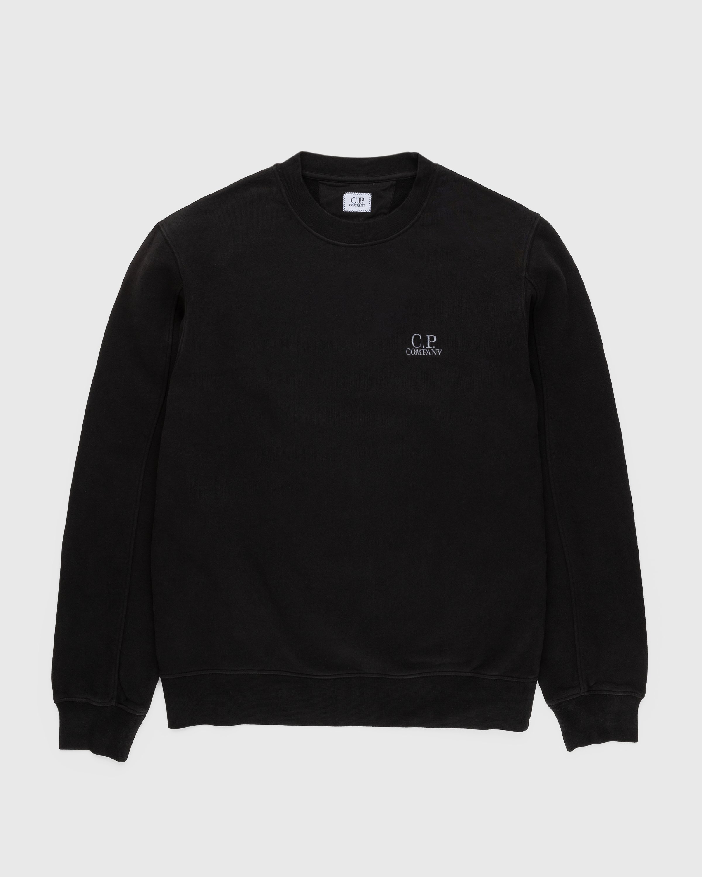 C.P. Company - Diagonal Raised Fleece Crewneck Sweatshirt Black - Clothing - Black - Image 1