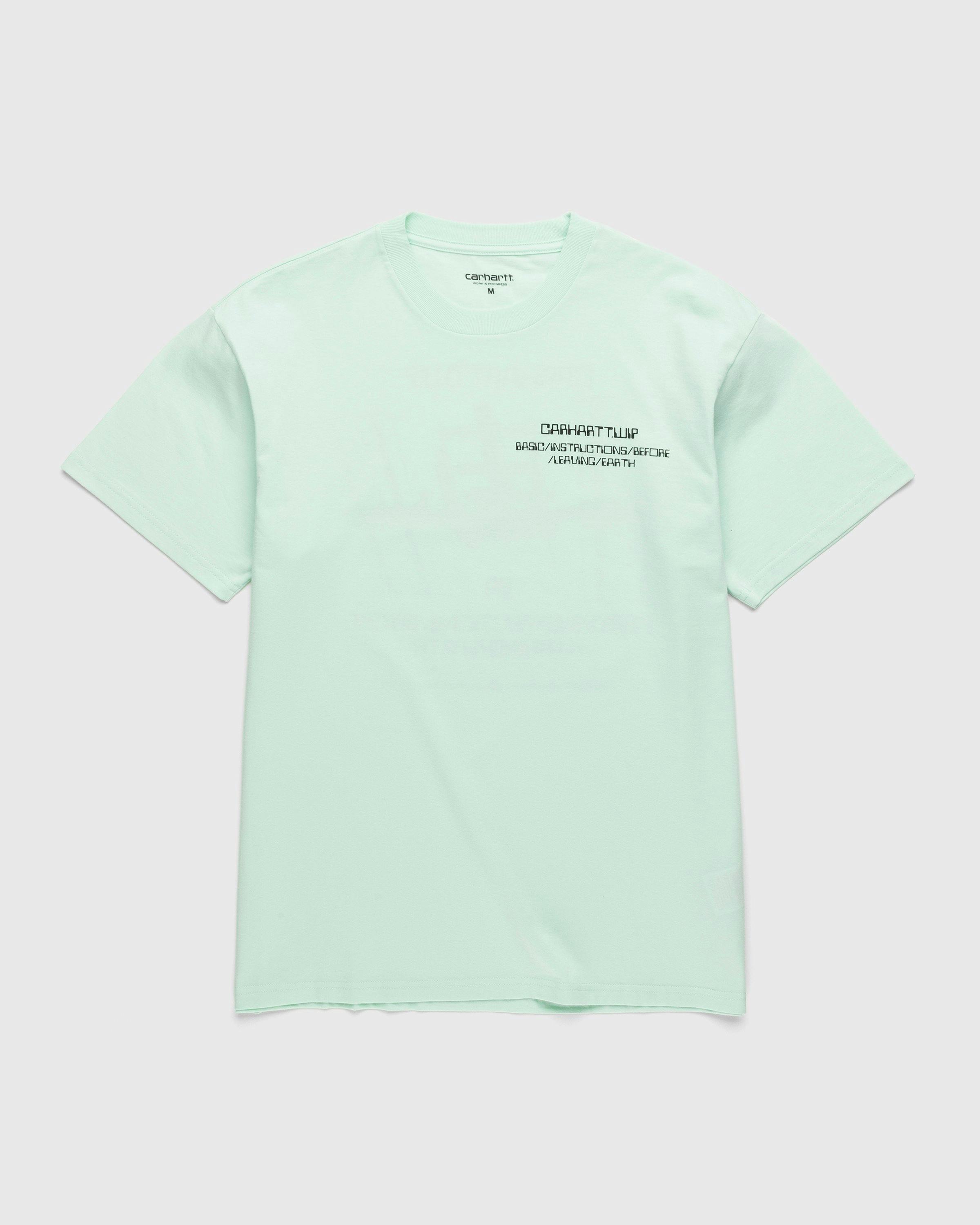 Carhartt WIP - Leaving Earth T-Shirt Pale Spearmint/Black - Clothing - Green - Image 1