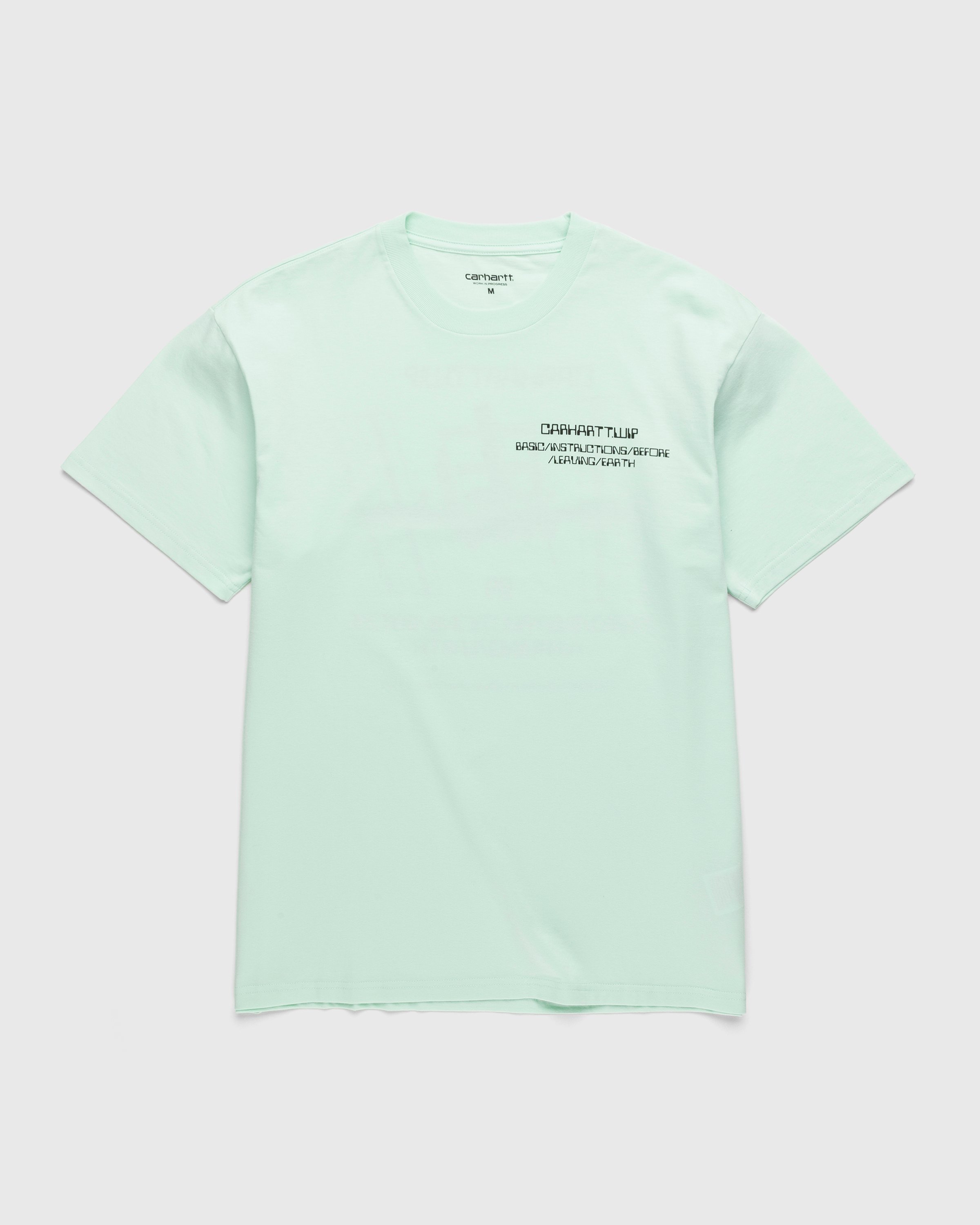 Carhartt WIP - Leaving Earth T-Shirt Pale Spearmint/Black - Clothing - Green - Image 1