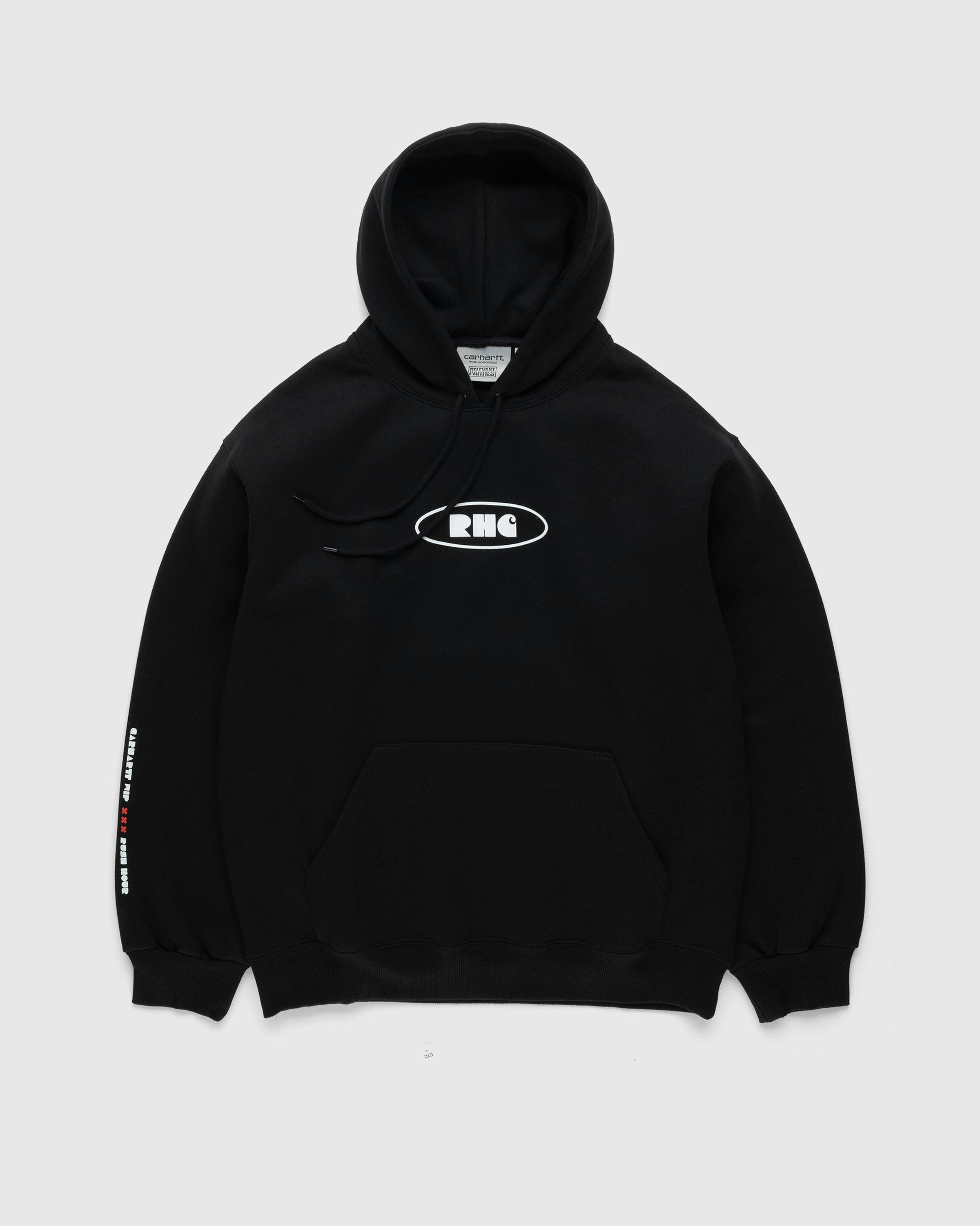 Carhartt WIP - Rush Hour Hoodie Black/White - Clothing - Black - Image 1