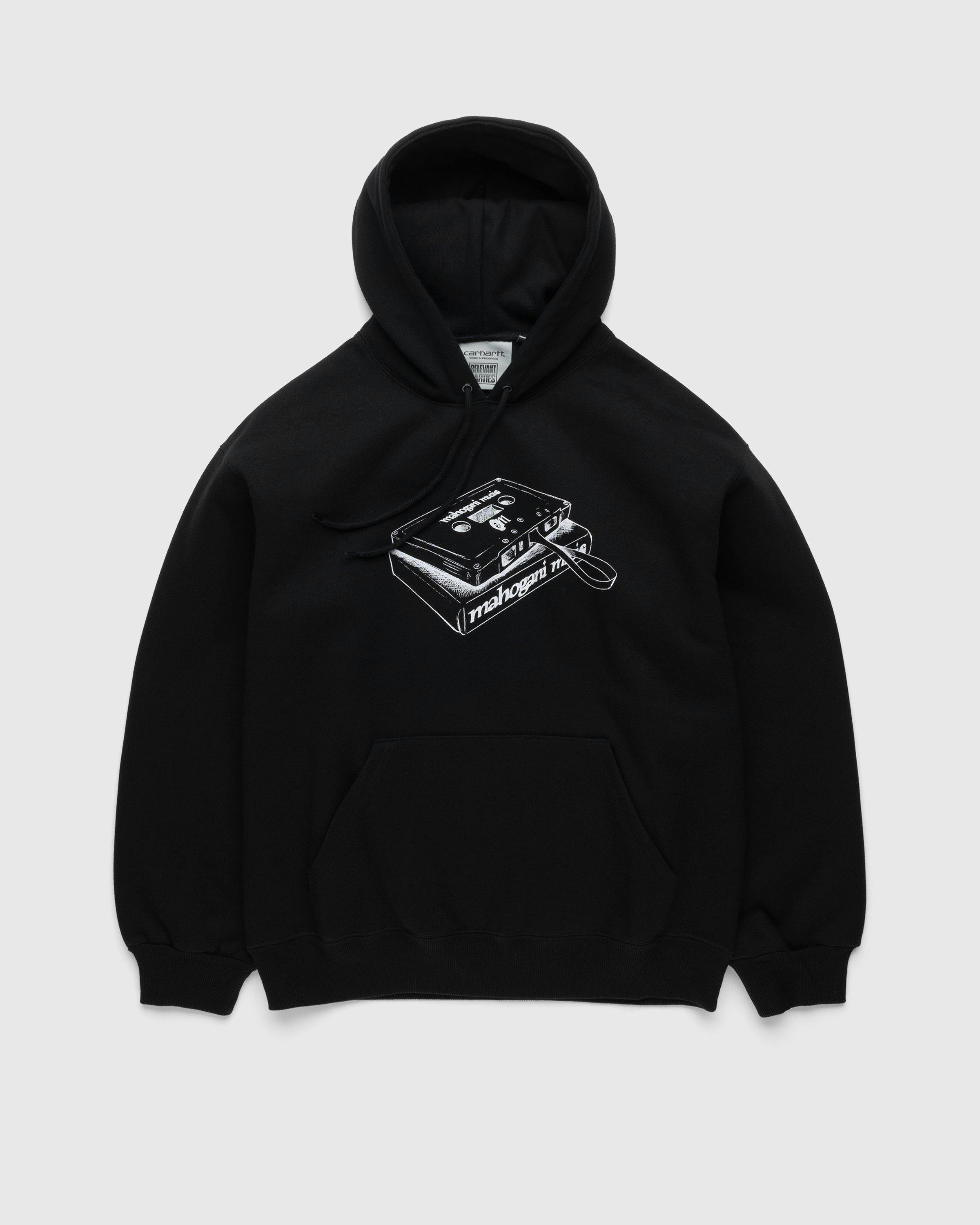 Carhartt WIP - Mahogani Music Hoodie Black/White - Clothing - Black - Image 1