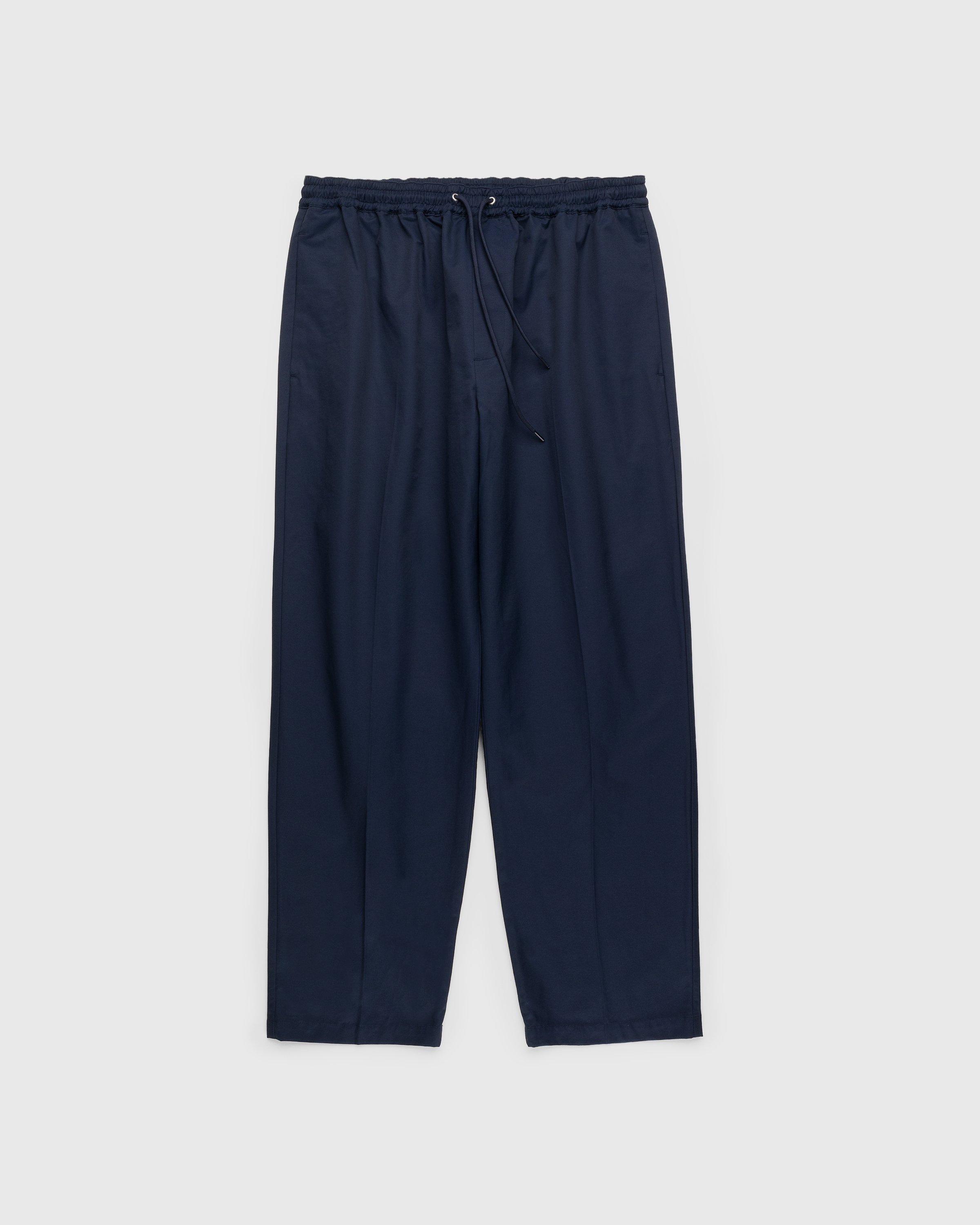 Highsnobiety - Cotton Nylon Elastic Pants Navy - Clothing - Blue - Image 1