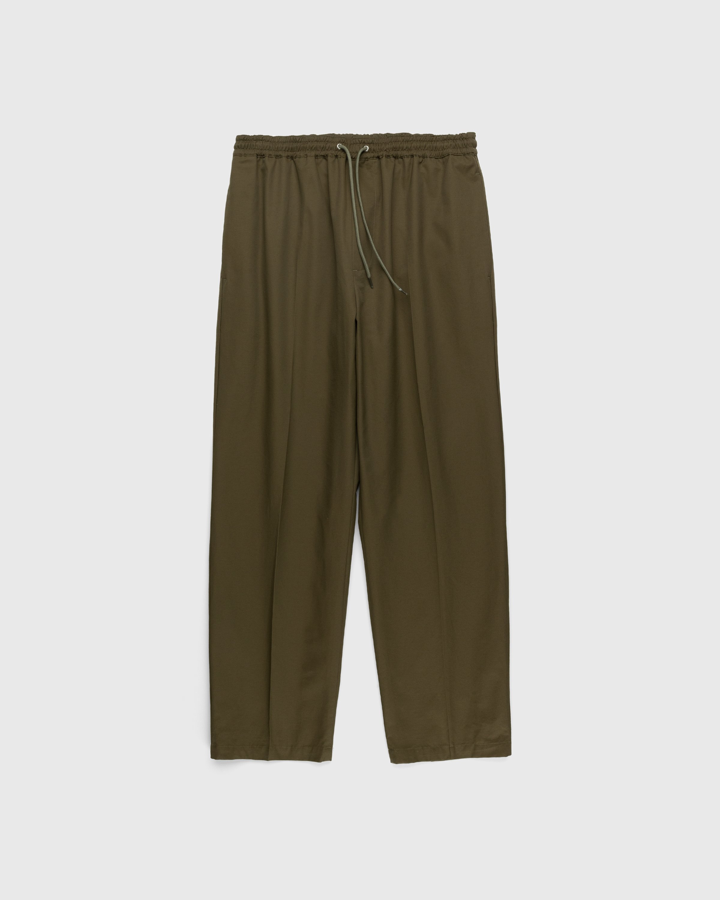 Highsnobiety - Cotton Nylon Elastic Pants Olive - Clothing - Green - Image 1