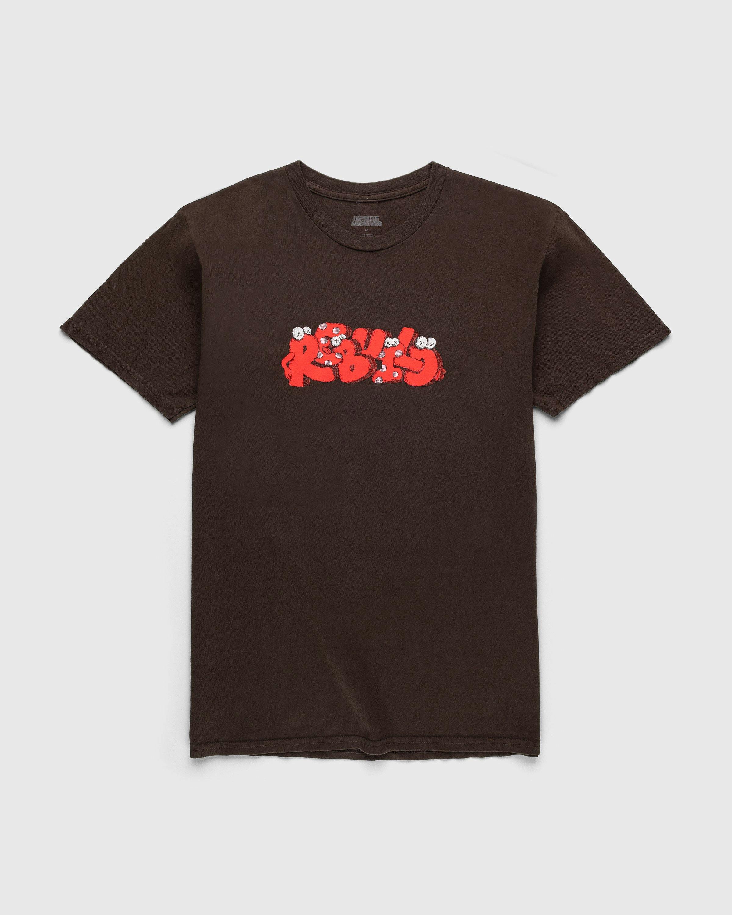 Infinite Archives x KAWS x Rebuild Foundation - Rebuild T-Shirt Brown - Clothing - Brown - Image 1