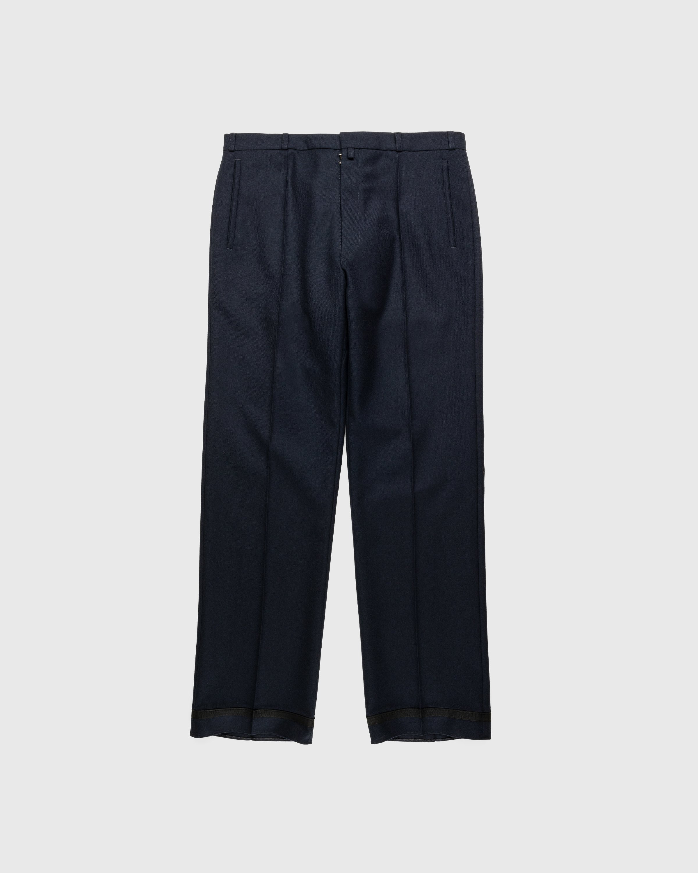 Maison Margiela - Wool Twill Trousers Navy - Clothing - Blue - Image 1