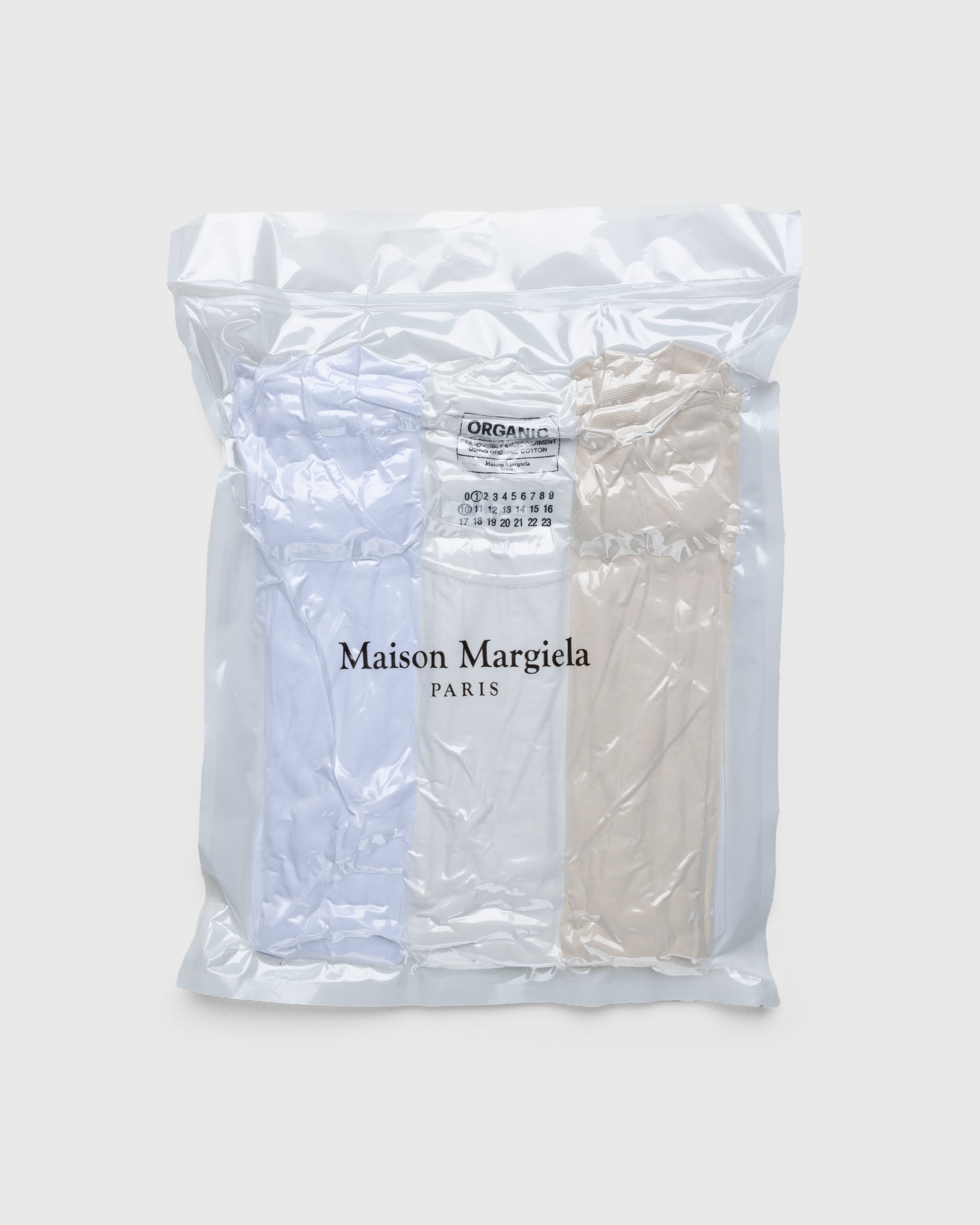 Maison Margiela - Shades of White T-Shirts 3 Pack Multi - Clothing - White - Image 1