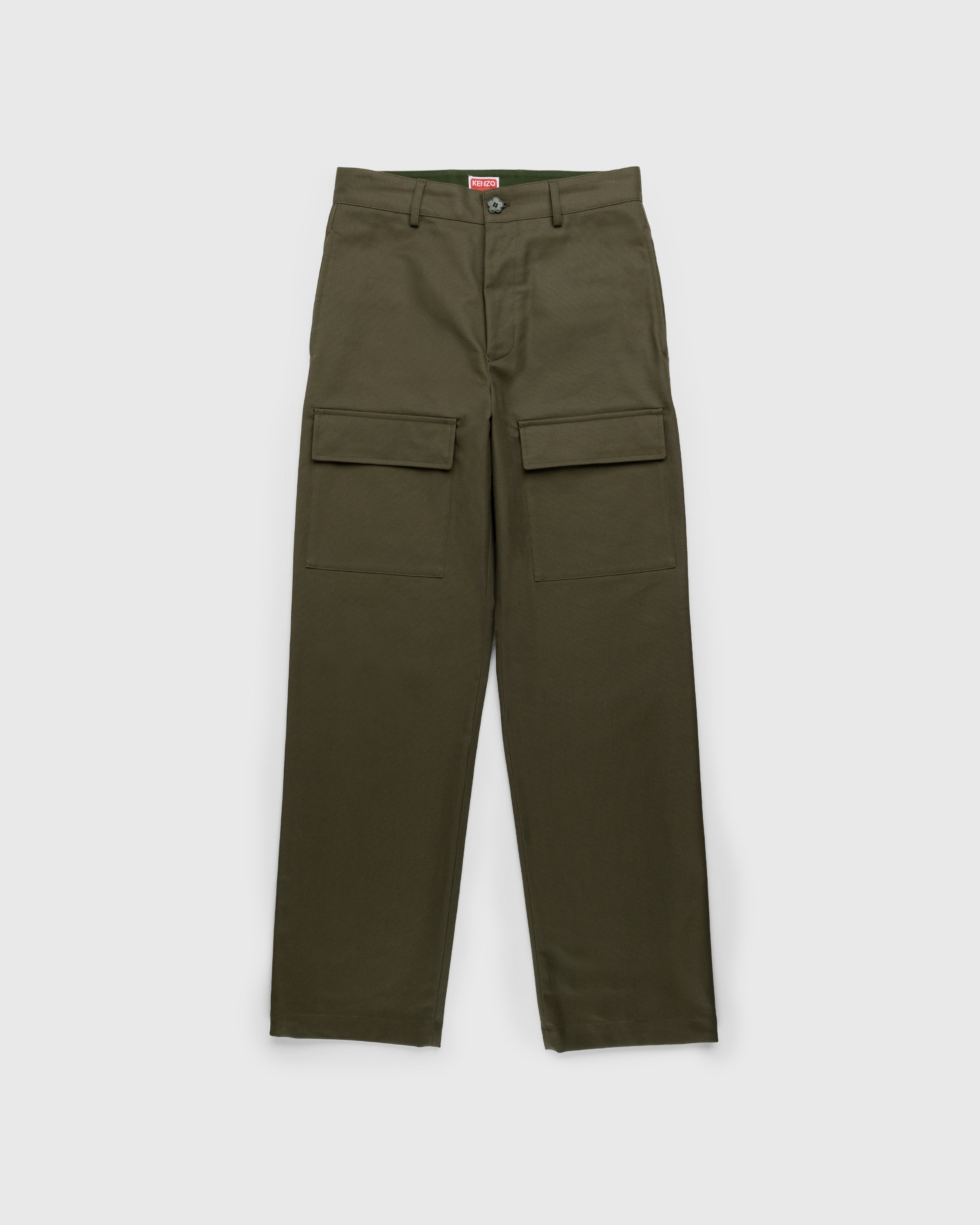 Kenzo - Tailored Pants Dark Khaki - Clothing - Green - Image 1