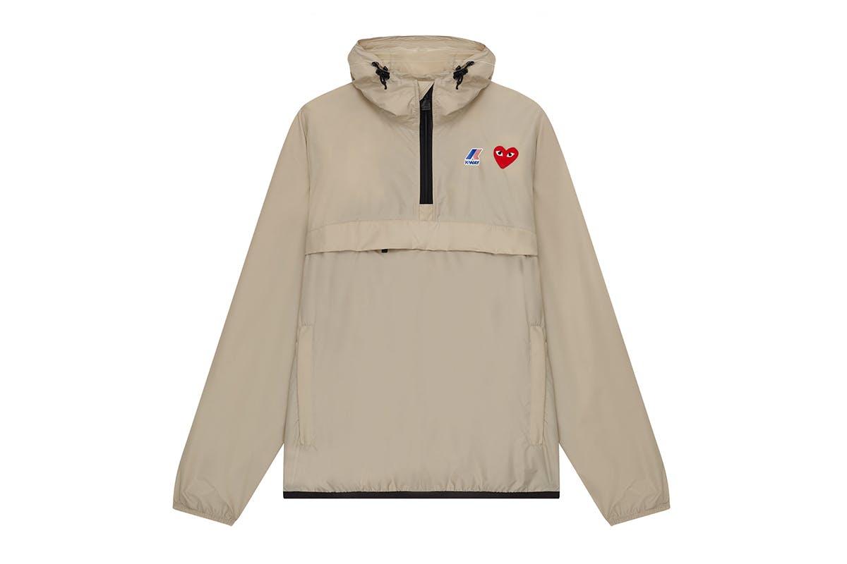 comme des garcons play cdg heart k way logo jacket release date info buy price rain colorway info shop online