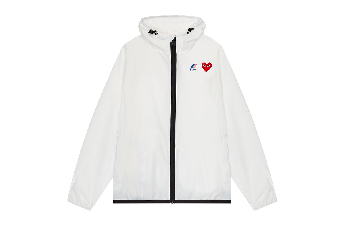 comme des garcons play cdg heart k way logo jacket release date info buy price rain colorway info shop online