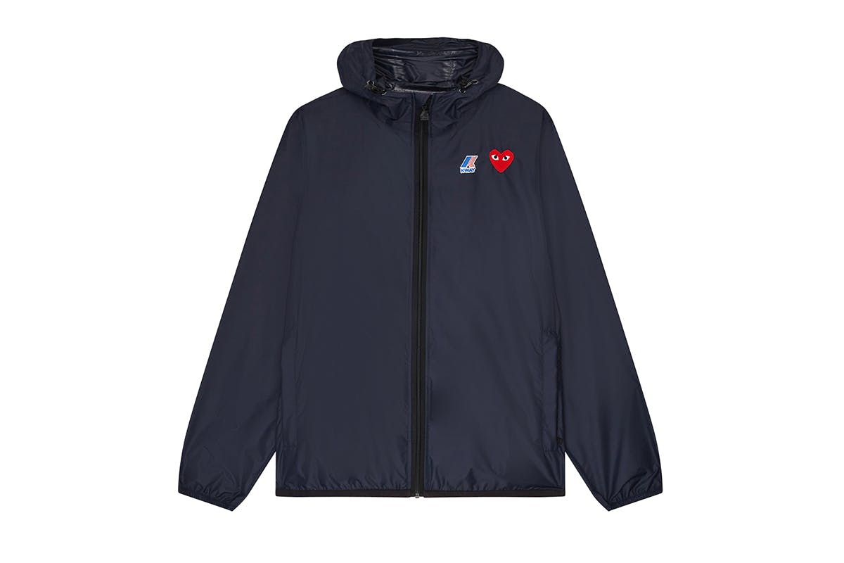 comme des garcons play cdg heart k way logo jacket release date info buy price rain colorway info shop online