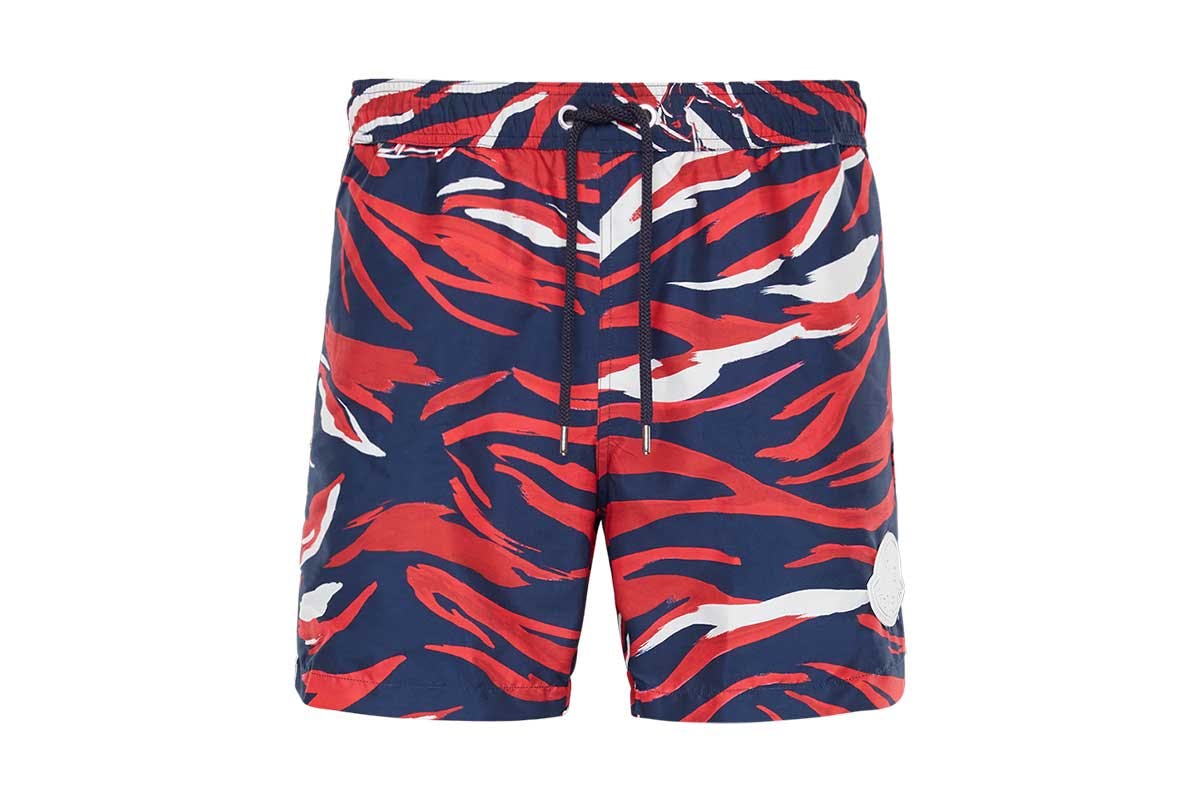 Moncler's SS21 Men's Swimwear Channels Indonesian Fire Surfers