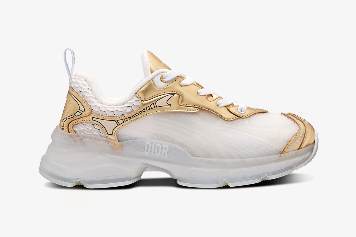 Dior Releases New Vibe Sneakers in Gold & Silver