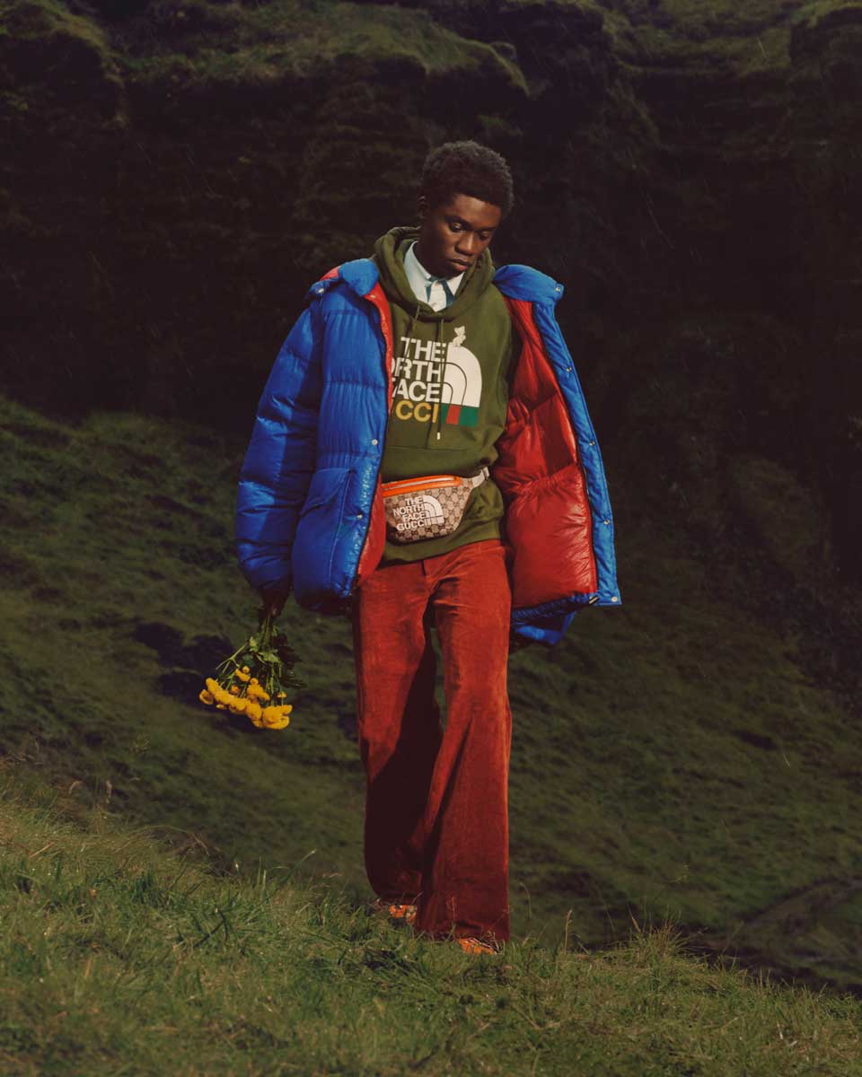 gucci the north face tnf fw21 second campaign collection collaboration drop release date info price buy nuptse release date lookbook jacket coat hat shoes list