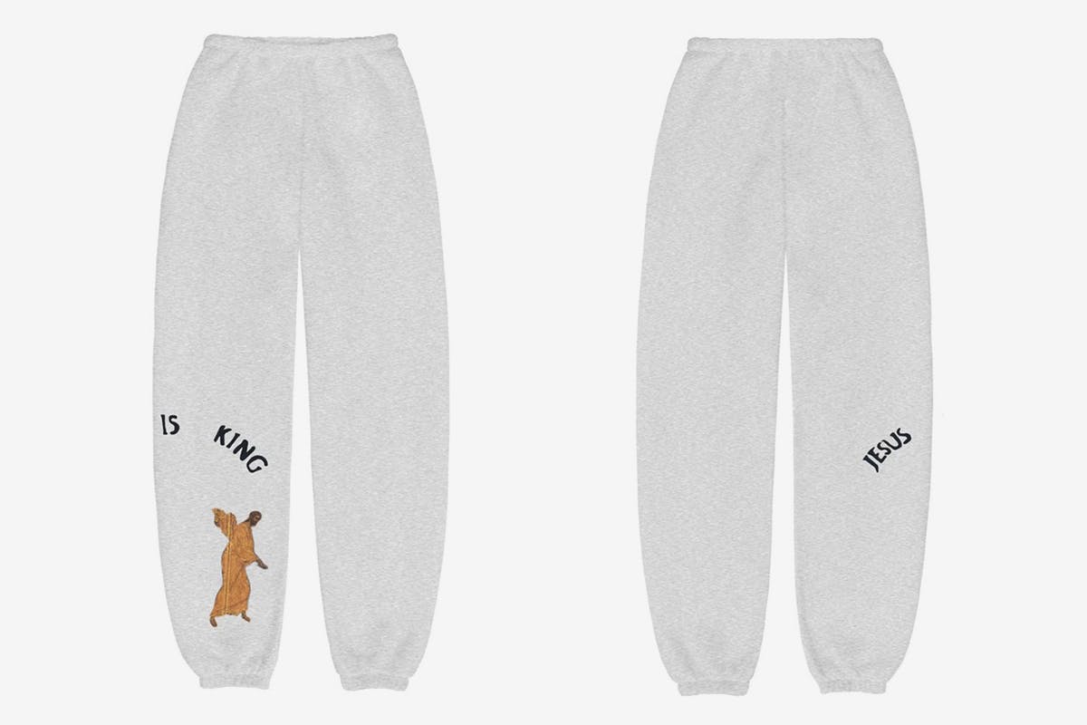 Kanye West Jesus Is King white sweatpants