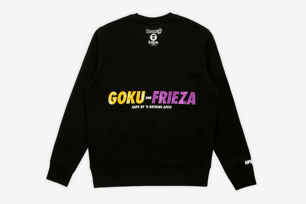 AAPE by A Bathing Ape Dragon Ball Super Broly crewneck black