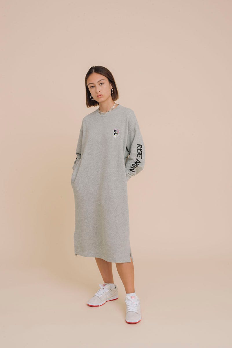 Uniqlo Verdy FW19 grey dress