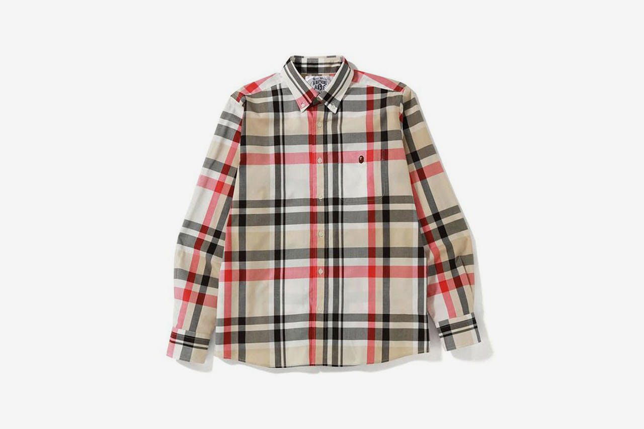 bape burberry check collection