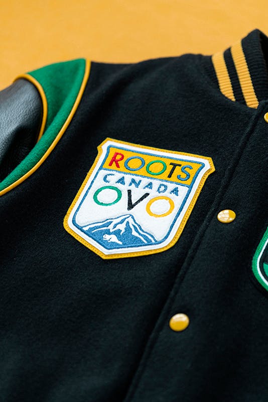 roots ovo calgary varsity jacket