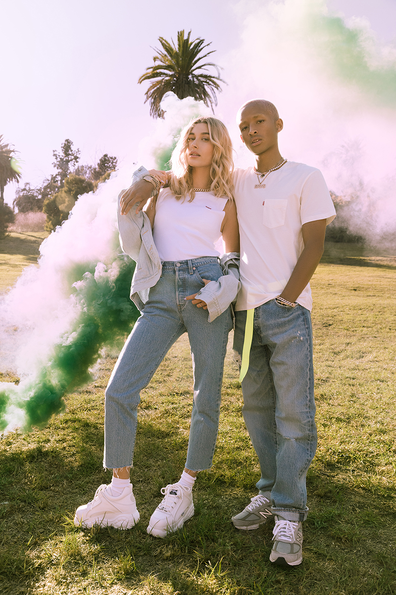 Jaden Smith and Hailey Bieber Levi's campaign