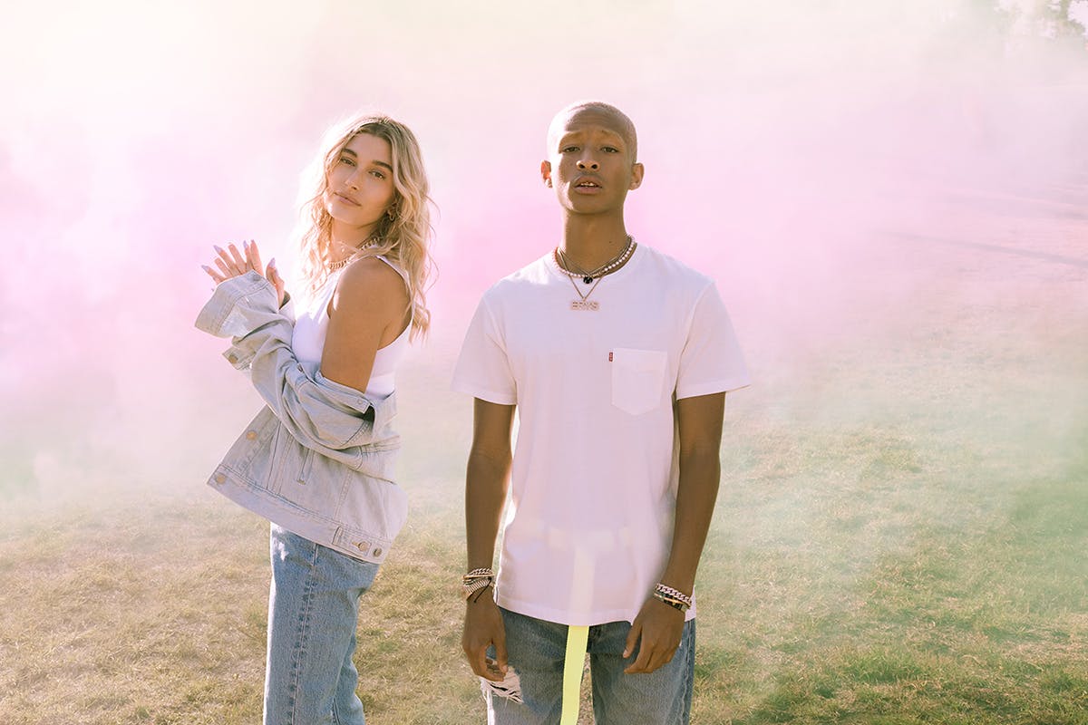 Jaden Smith and Hailey Bieber Levi's campaign