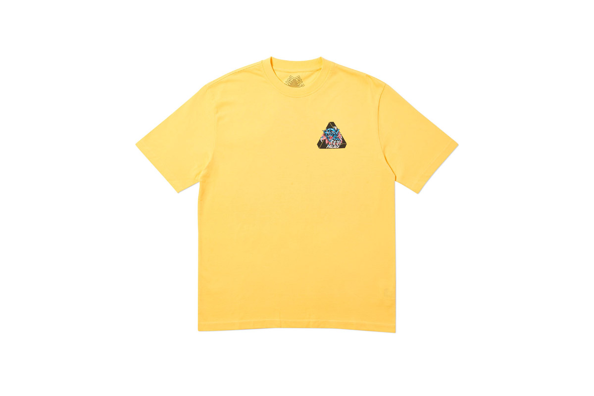Palace 2019 Autumn T Shirt Ripped yellow front