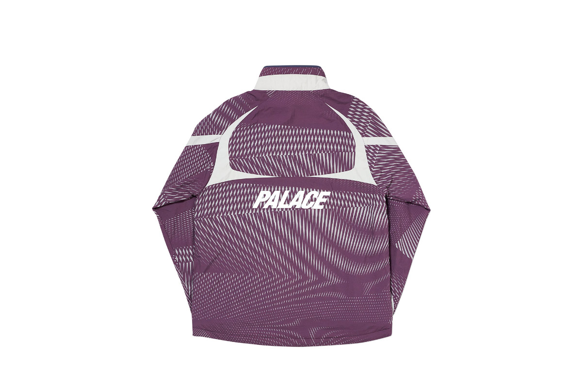 Palace 2019 Autumn Jacket Dazzler Shell plum grey back