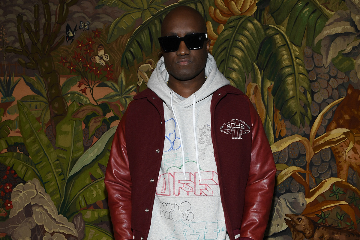 Virgil Abloh sunglasses varsity jacket hoodie