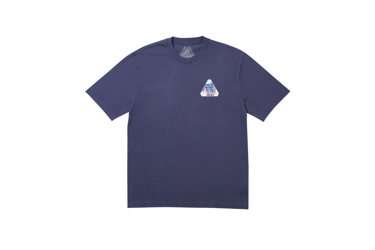 Palace 2019 Autumn T Shirt Ripped navy front
