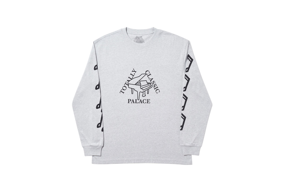 Palace 2019 Autumn Longsleeve Classis grey marl front