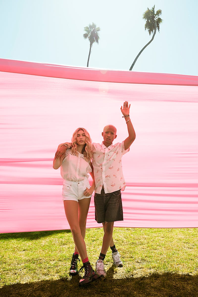 Jaden Smith and Hailey Bieber Levi's campaign