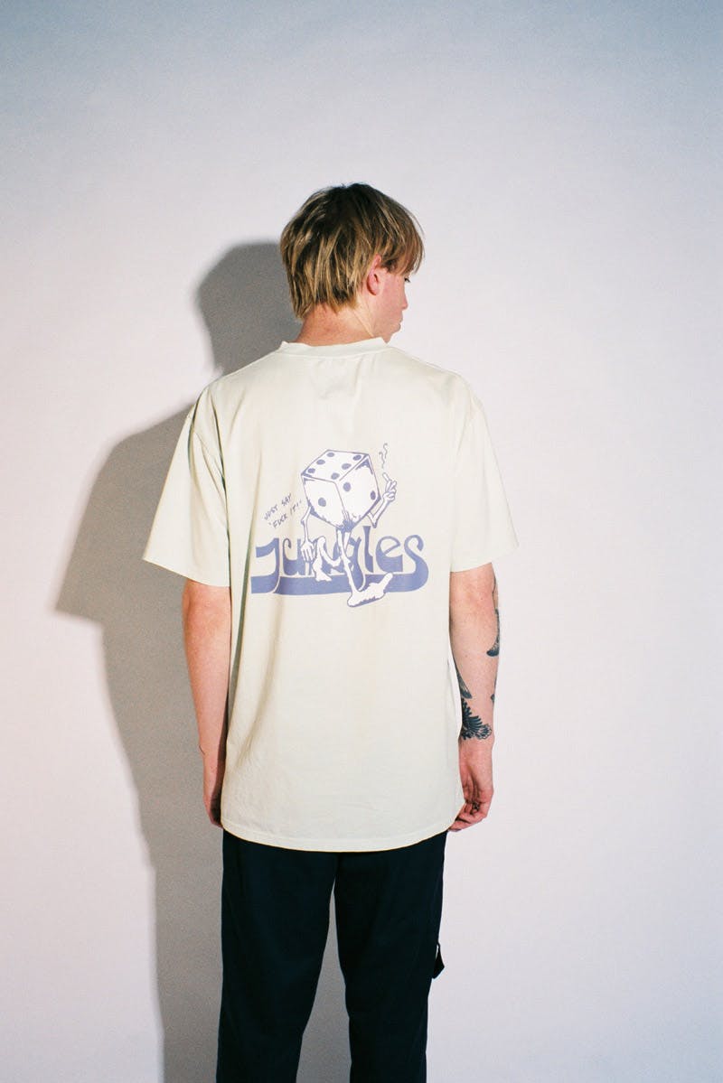 A model wears new pieces from the Jungles Jungles SS20 Collection