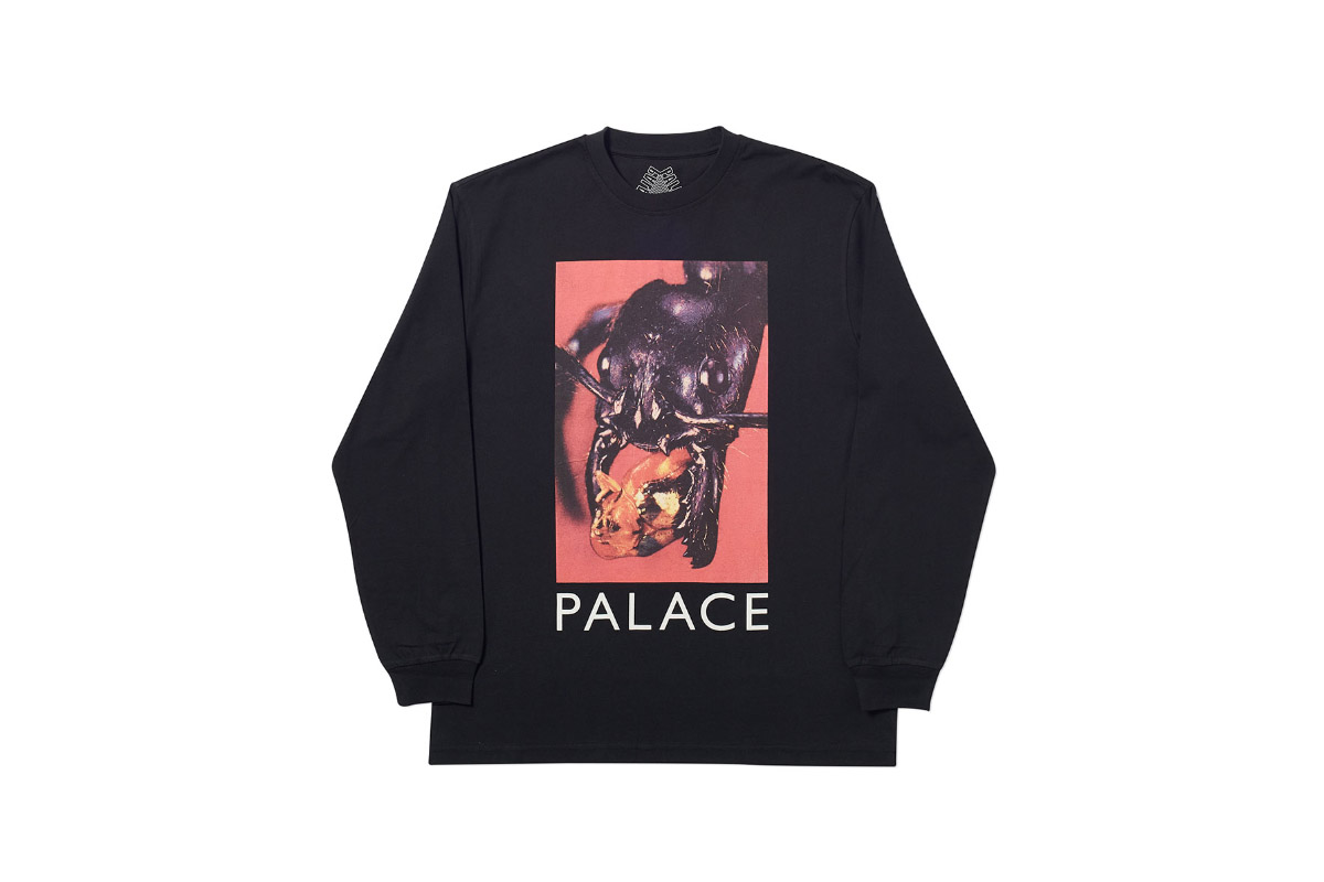 Palace 2019 Autumn Longsleeve T Shirt Bug Munch black 1366 ADJUSTED