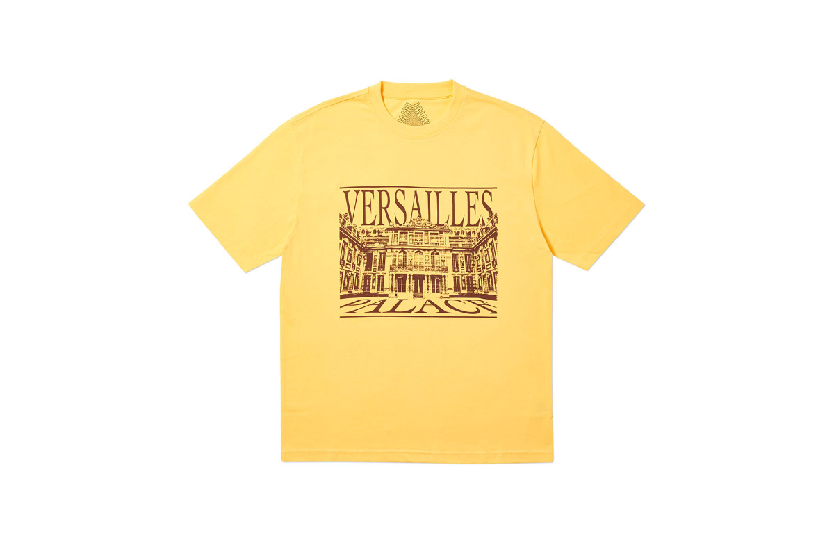 Palace 2019 Autumn T Shirt Versailles yellow 14764 straightened