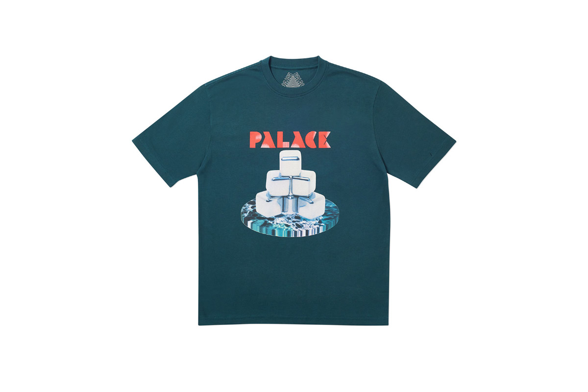 Palace 2019 Autumn T Shirt P Cubes dark green
