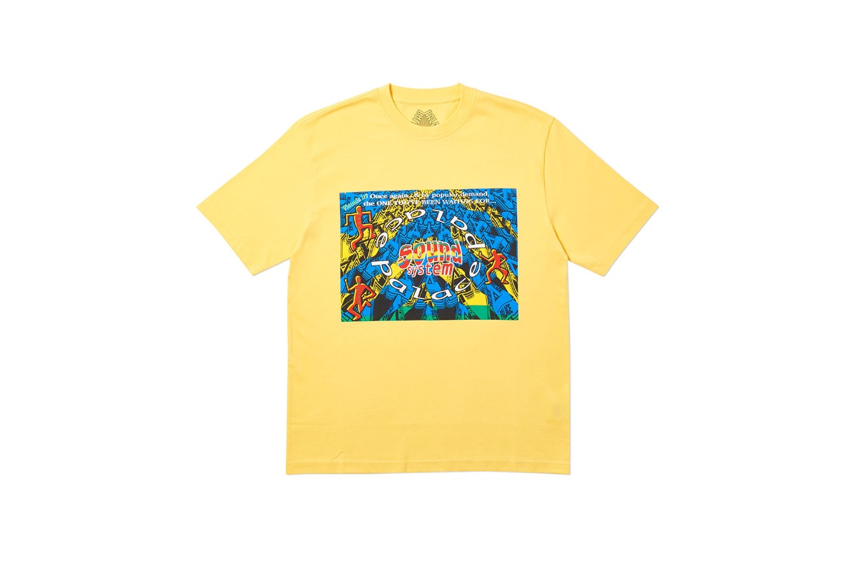 Palace 2019 Autumn T Shirt Sound Mate yellow
