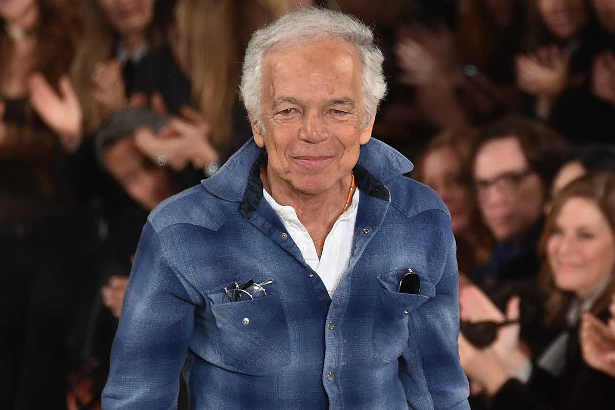 Ralph Lauren walking across the runway