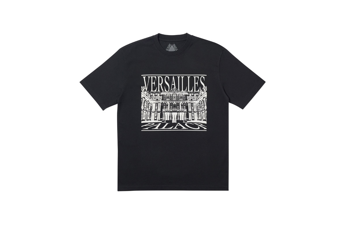 Palace 2019 Autumn T Shirt Versailles black 14763 straightened