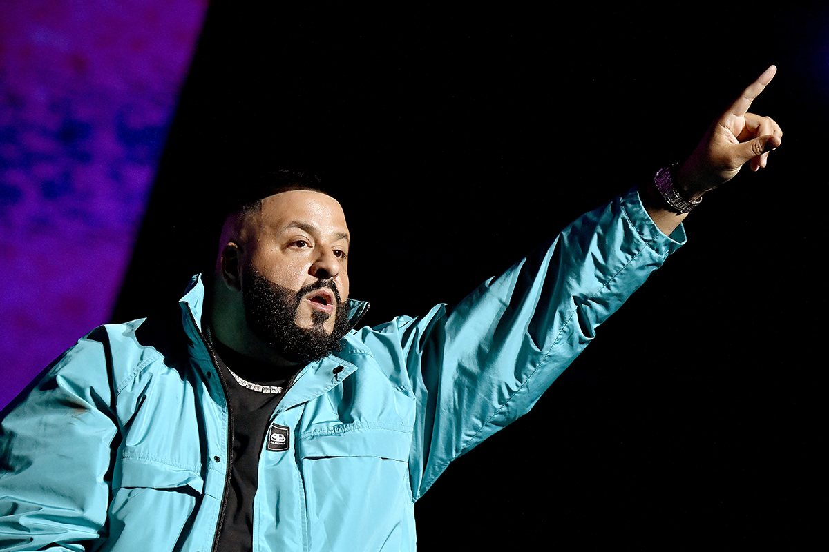 DJ Khaled performs onstage during the EA Sports Bowl