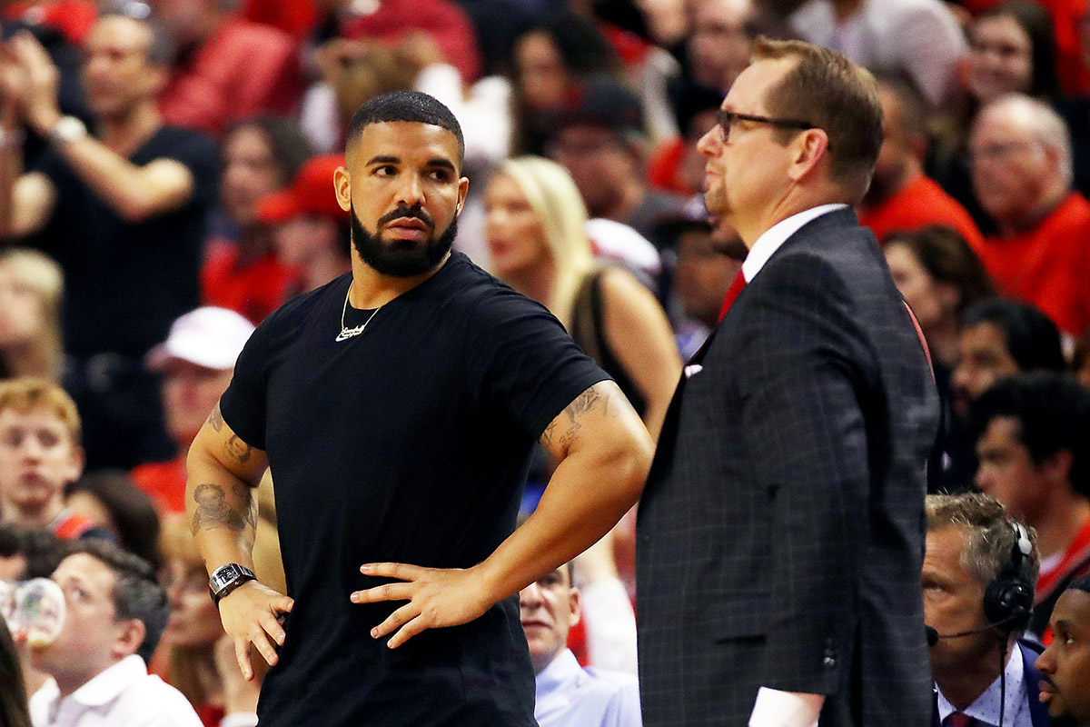 Drake at Toronto Raptors game
