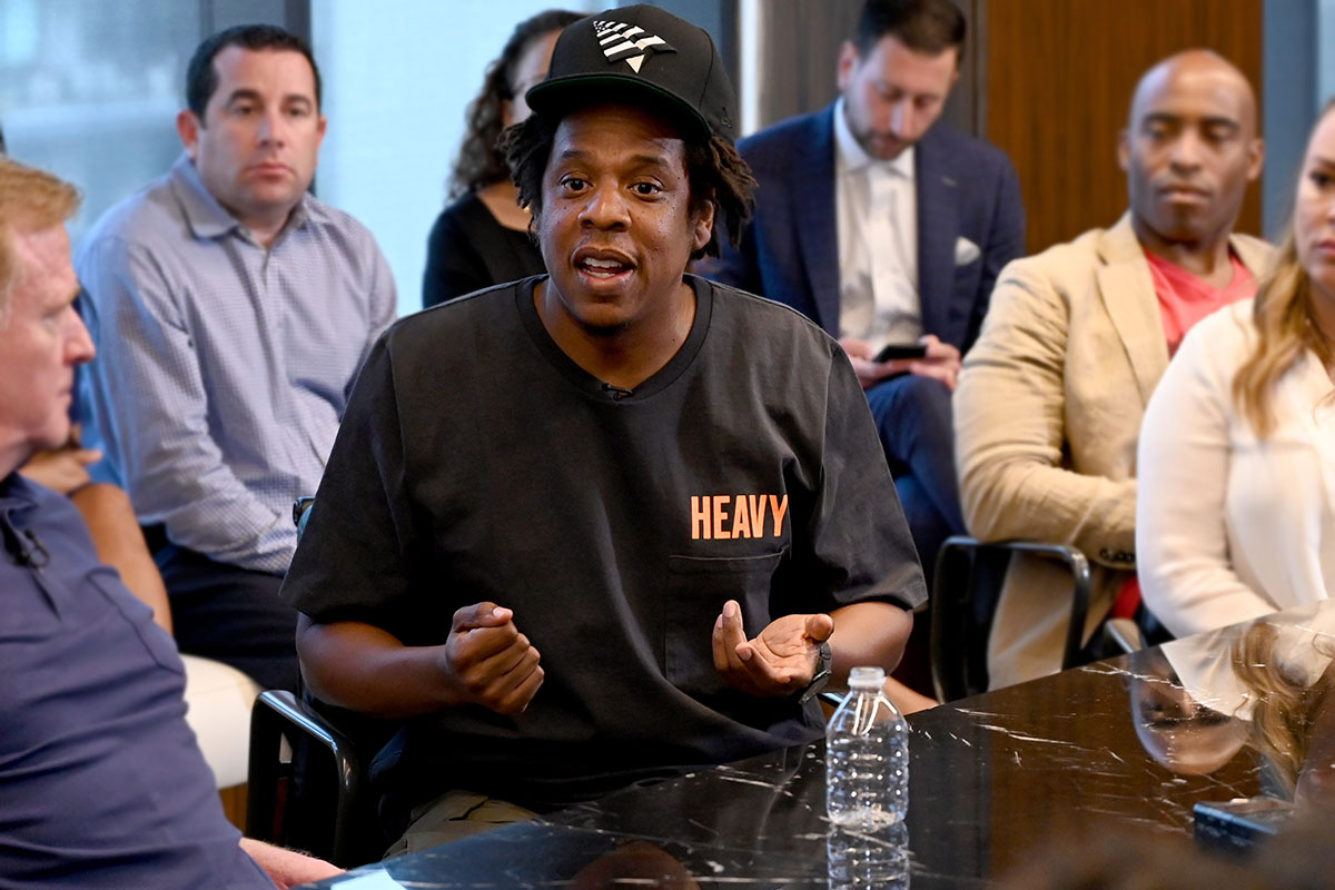 Jay Z at the Roc Nation and NFL Partnership Announcement