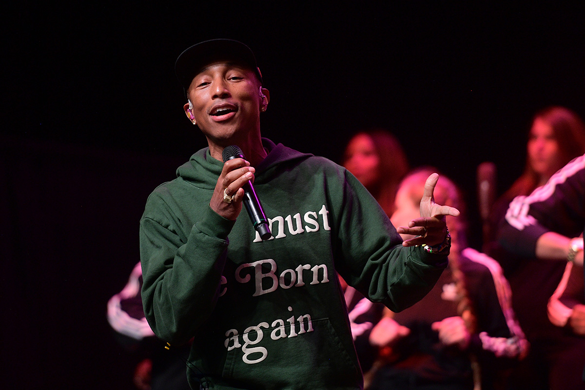 Pharrell Williams performs onstage during Soundcheck: A Netflix Film and Series Music Showcase