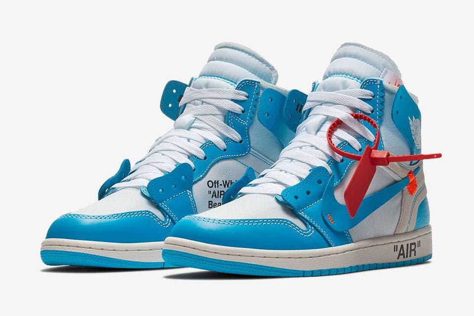 Jordan X Off-White Air Jordan 1 Euro Release Sneakers for Men