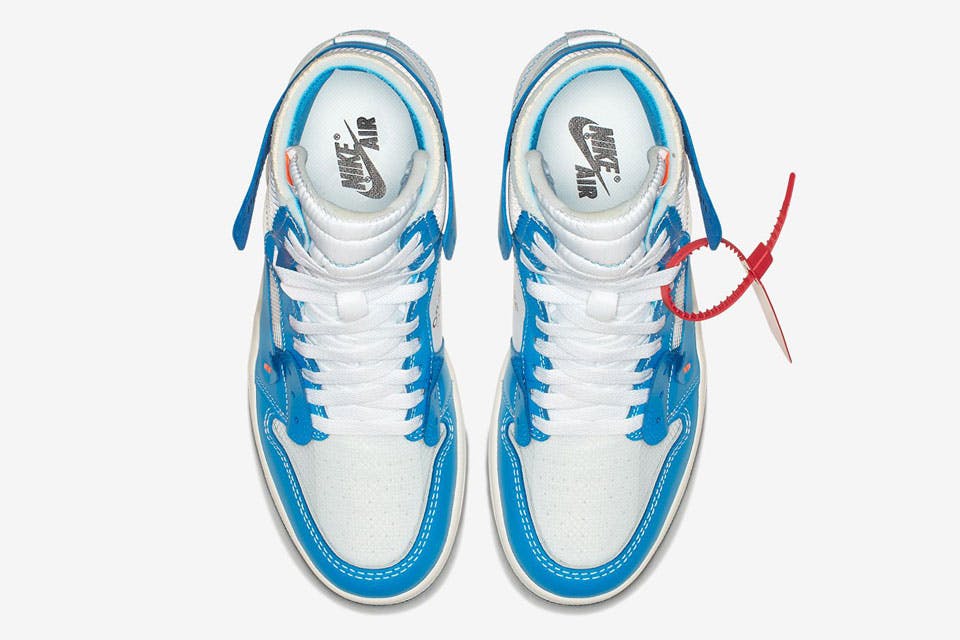 Virgil Abloh Unveils Off-White Air Jordan 1 UNC - XXL