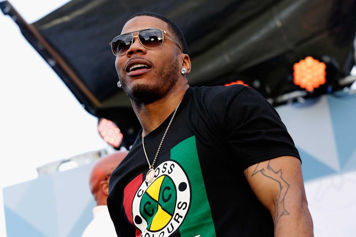 Nelly performs on stage