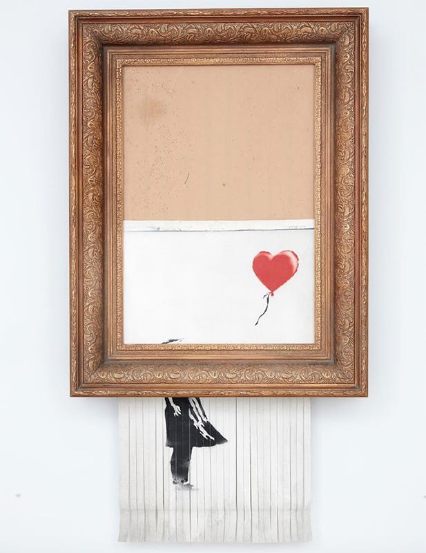 banksy girl with balloon value double bansky