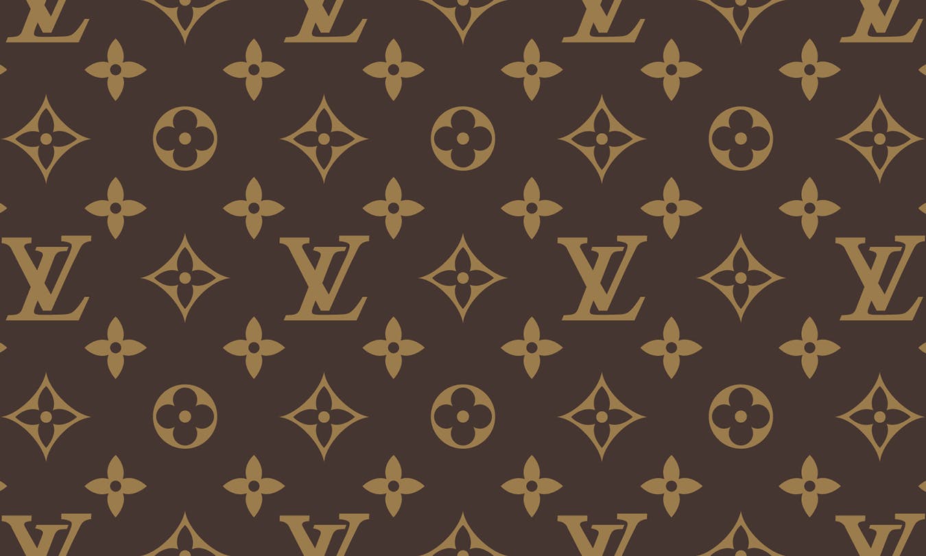 Louis Vuitton Brand Logo Background Black And White Symbol Design