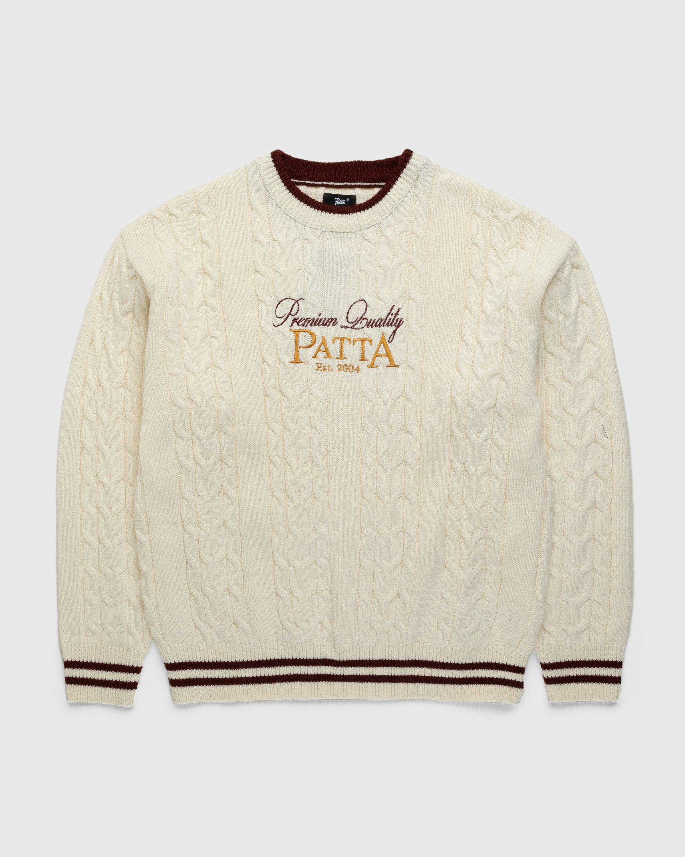 Patta - Premium Cable Knitted Sweater Vanilla Ice - Clothing - White - Image 1