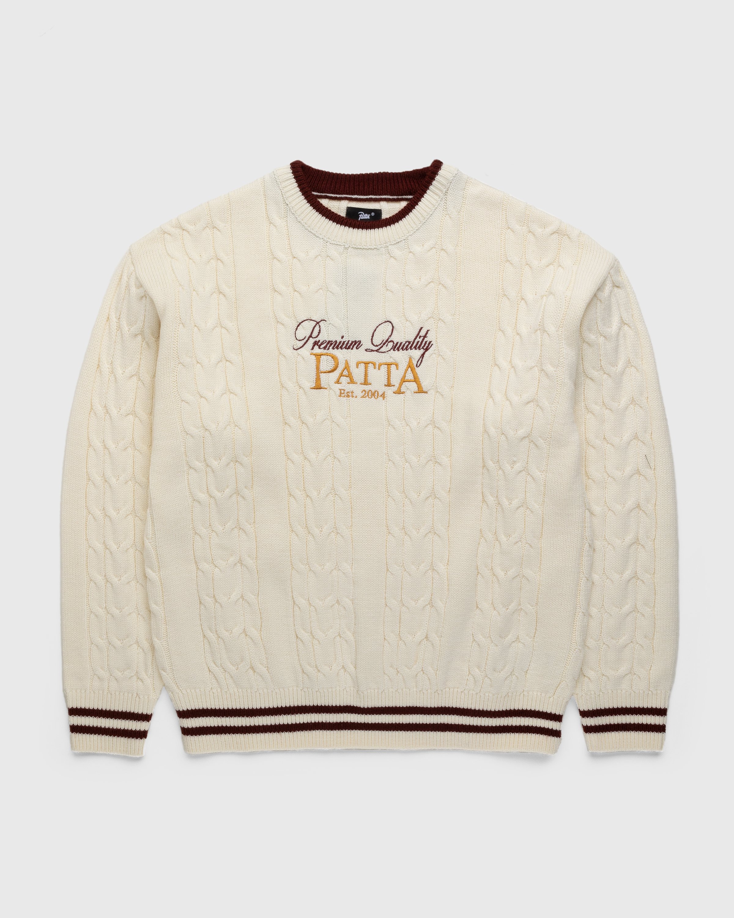 Patta - Premium Cable Knitted Sweater Vanilla Ice - Clothing - White - Image 1
